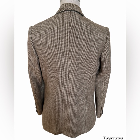 Lanlease Women’s Blazer Brown/white Checked Lined See Descrip For Measurements - Picture 4 of 6